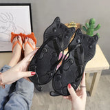 Flops Women Designer Summer Beach Women Cat Shape Girls Lovely Non-slip Thick Heel Sandals Cute Outdoor Slippers
