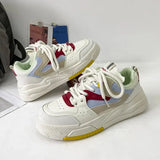 Fashion Womens Sports Shoes Street Student Casual Platform Sneakers Harajuku Comfortable Lace Up Ladies Running