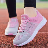 Sneakers Breathable Mesh Casual Sneakers Women Lace Up Walking Shoes Women'S Vulcanized Rubber Sole Shoes Female Size