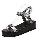 New Summer Comfortable Non-Slip Platform Wedges Open Toed Wedges Roman Women's Sandals Shoes Buckle Strap Sandalias De