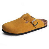 Autumn Men's Closed Toe Slippers Split Leather Clogs Sandals For Men Women Garden Clog Slides Unisex Big Size