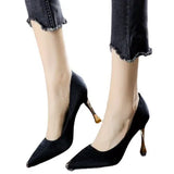 Pointed Elegant Banquet High Heels Women's 2023 Early Spring New Fashionable Sexy Thin-Heeled Single