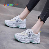 Fashion Chunky Women's Platform Sneakers Women Shoes Korean Casual Sport Shoes White Vulcanized Tennis Female Basket