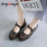 Student Lolita Shoes Woman Platform Mary Janes shoes Buckle Strap Cute Cosplay Uniform Woman Shoes Zapatos De