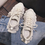 Fashion Women's Platform Sneakers Women Shoes Korean Casual Chunky Sport Shoes White Vulcanized Tennis Female Basket