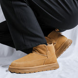 Breakj Boots Men's New Winter Fur And Velvet Warm Platform Non-Slip Cotton Shoes