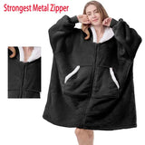 Blanket Men Women Giant Oversize Hoodie Sweatshirt Sweat Hooded Winter Bathrobe Blanket Sherpa Fleece