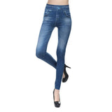 Women Fitness Leggings Push Up Jeggings Women Trousers Faux Denim