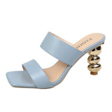 Summer New Fashion Sandals, High Heels, Slippers, Special-Shaped Gourd Heels, Large