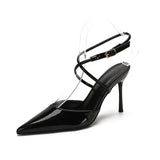 Breakj High-Heeled Women 2025 Summer New Bun Head With Temperament Fine And French Pointed