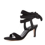 Breakj Sandals Women 2025 New Korean Version Of High-Heeled Sandals Women's Fine Heel Sex Cross-Tie Women's