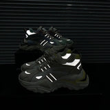 White Shoes Breathable Comfortable Light Weight Sneakers 2021 Platform Shoes Fashion Chunky Spring Autumn Lace