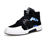 Spring Fashion Camouflage High Top Strap Shoes Men's Shoes Men's Trend Casual Shoes Students Street Dance Board Shoes