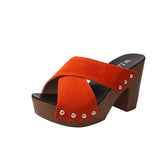 Breakj 2023 New Fish Mouth Word Rivet Cross Strap High-Height Thick And Thick Bottom Waterproof Table Roman Cool Drag