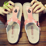Women Cork Slippers PU Leather Woman Sandals Fashion Flip Flops For Women Mule Clogs Slippers Female