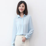 Chiffon Shirts Womens Tops And Blouse 2021 New Casual Multi Color Womenswear Plus Size Long Sleeve Blouses Clothing