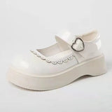 Lolita Shoes Women Japanese Style Vintage Soft Leather Mary Janes Platform Shoes High Heels College Student Cosplay