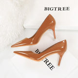 Breakj Fashion Simple Thin With Ultra High With Bright Paint Skin Shallow Mouth Tip