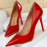 Shoes Patent Leather Shoes Woman Pumps High Heels Stiletto Heels 10.5 Cm Red Wedding Shoes Bridal Shoes Women Heels