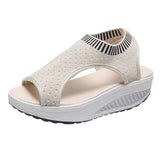 Women Diamond Sandals Summer 2021 Female Shoes Woman Platform Sandals Women Shoes Female Knitted Slip on Peep Toe