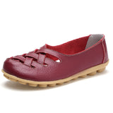 Women Sandals Summer Shoes 2020 New Female Fashion Split Leather Loafers Hollow Out Soft Bottom Nurse Working Flat