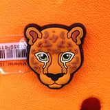 1pcs Animals PVC Shoe Charms Decorations Pins Tiger Leopard Bull Bear Dog Designer Shoes Buckle Accessories Croc