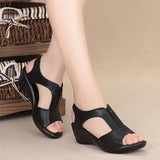 2022 Summer Women Sandals Zipper Wedge Sandals Plus Size Sandals Flat Women Shoes Sandals Ladies Roman Sandals zapatos de