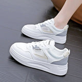 Breakj Small White Shoes Women 2025 Spring And Autumn New Trend Of Thick-Soled Shoes Korean Plate Tagonal Tagonal Student Women's