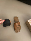 Breakj A Small-Sense Brown Jacket Slippers In Autumn And Winter Wearing Seaside Beach Cool Drag Soft-Soled Women Shoes Roman