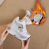 Breakj 2023 New Inner Heighten Small White Shoes Female Platform Korean Version Of Versatile Casual Shoes 12Cm Ultra High Heel Women's Singles