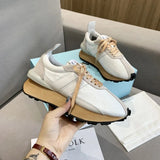 Platform Casual Running Shoes Women Flat Mixed Color Lace Up Patchwork Sneakers Outdoor Walk Tennis Shoes Zapatillas