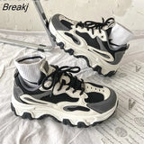 Platform Summer Running Shoes 2023 New Breathable Mesh Streetwear Woman Casual Sports Students Outside Sneakers