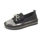 Womens Loafers Shoes Female Footwear Clogs Platform Casual Sneaker Crystal Round Toe Modis Slip-on Big Size Dress New Creepers