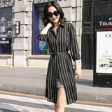 Dresses 2020 Summer Women Casual Plaid Striped Dress Tunics Beach Cover Vintage Dress Tunic Robe Femme Cardigan