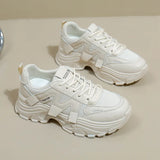 Breakj Korean Version Of The New Dad Shoes Female 2025 Spring Student Running Sports Thick Platform Increased Leisure Street Shot QRJ