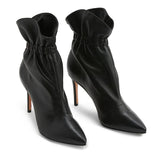 High-Heeled, Large-Size Women's Shoes With Ankle Boots And Fashionable Short