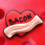 PVC Croc Shoe Charms Red Heart Cake Van Ice Cream Cart Slippers Decorations Accessories for Jibz Kids Party Gifts