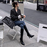 Design! Very Comfortable ~ Brown Pointed High Heels But Thin Knees, Skinny Boots, Thin Heels, High Elastic