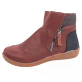 Breakj Short-Box Martin Boots 2023 Autumn And Winter New Double Zipper Flat Bottom Snow Boots