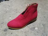 Breakj And Winter Leopard Tude Square Root Short Boots Side Zipper Round Head V Mouth Velvet Face Naked Boots