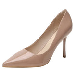 Breakj High Heels Fine Heel 2025 New Spring And Autumn Patent Leather French Sharp Head Light-Like Professional Temperament Single-Shoe