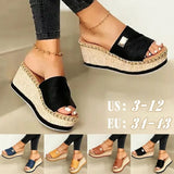 Womens High Heels Sandal Thick Bottom Casual Shoes Ladies Leisure Summer Wedges Sandals Woman Shoes Women Platform Mules