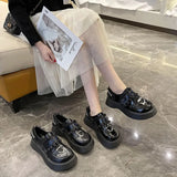 2022 Spring and Autumn Lolita shoes new cute heart Platform shoes Japanese uniform leather shoes Cute Mary Jane students