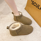Breakj Shoes Large Winter New Flat Bottom Short Northeastern Cotton Shoes Men Plus Velvet Thick To Keep The Snow Boots