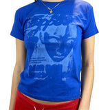 Y2K Summer Short Sleeve T-shirt Girls Creative Figure Printing Round Collar Tops Slim Base Shirt Harajuku Tee