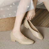 toe genuine leather flats women candy color V open moccasins soft bottom shallow mouth loafers for woman mules work