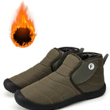 Plus Size New Outdoor Snow Winter Couples Plus Size High Top Plus Cashmere Cotton Shoes Men Boots Genuine LeatherMen