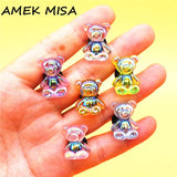 1pcs Hard Resin Cute Animal Shoe Charms Decorations Mini Bear Shoes Buckle Accessories for Croc Jibz Kids Party Gift