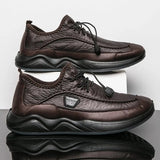 Sneakers Men's Quality Leather Shoes Kitchen Shoes Casual Breathable Male Footwear Outdoor Non-slip Waterproof