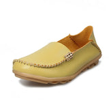 Women Shoes Woman Flats Genuine Leather Round toe Slip on Loafers Ladies Flat Shoes Skid proof Spring/Autumn